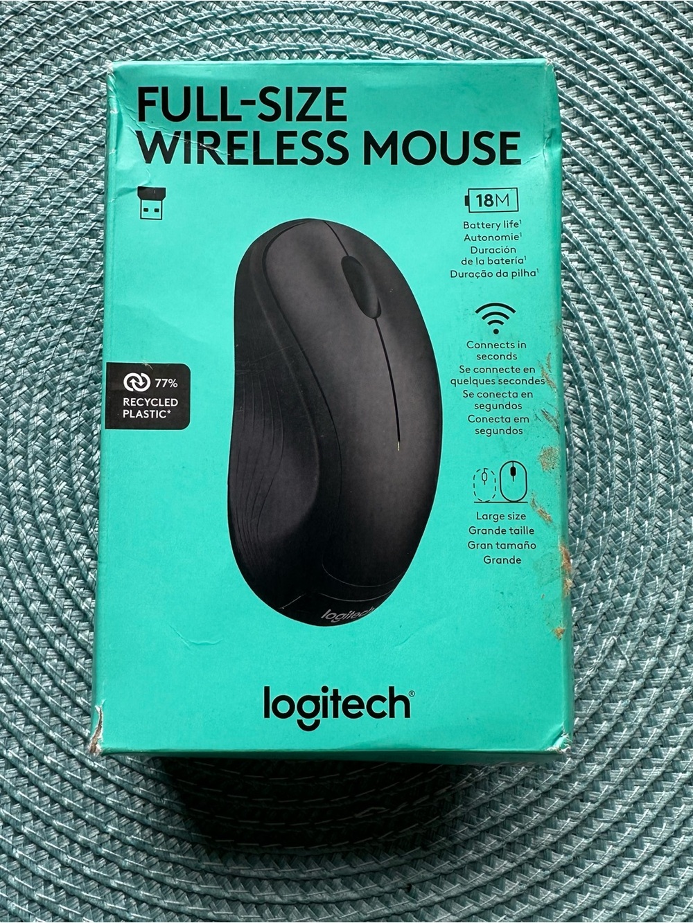 Logitech Black Full-Size Wireless Mouse